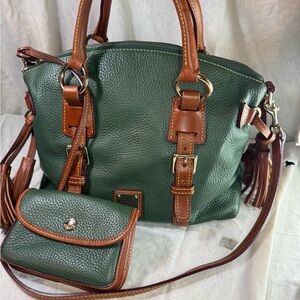 Leather Dooney & Bourke bag & pouch set